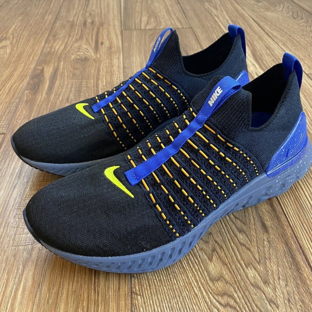 Nike React Phantom Run Flyknit 2 Shoes Sneakers Black Gray Men's 11 NEW - Picture 1 of 8